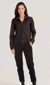 Bluza rozpinana Salko w drobną panterkę 