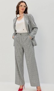 Luźne spodnie  marki Salko w modną kratkę  