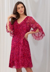 Krótka sukienka Salko w kwiatowy deseń 