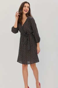 Wiskozowa sukienka Salko w jasne groszki 