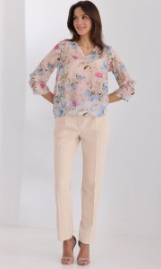  Spodnie Salko typu cygaretki w kolorze piaskowym