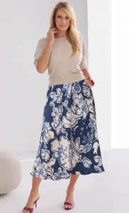 Spódnica Salko w błękitno-granatowej kolorystyce 
