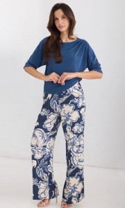 Spodnie Salko w błękitno-granatowej kolorystyce 