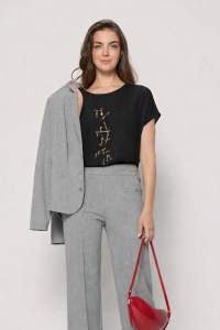 Bluzka wiskozowa Salko z cekinowym wzorem  