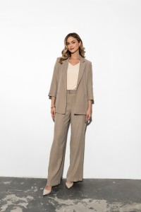 Przewiewne spodnie Zaps w kolorze beżowym