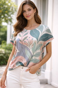 Dzianinowa bluzka Bialcon w pastelowych kolorach