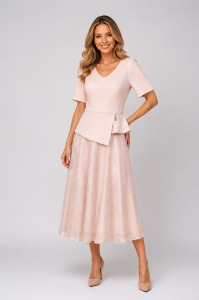 Elegancka sukienka Bomak Collection w różu